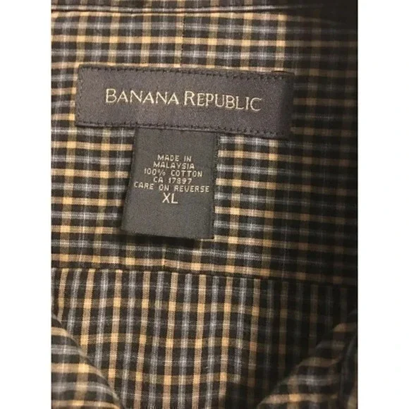 Banana Republic Men's Shirt Long Sleeve Button